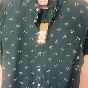 Goodfellow & Co Men's Green Patterned Shirt